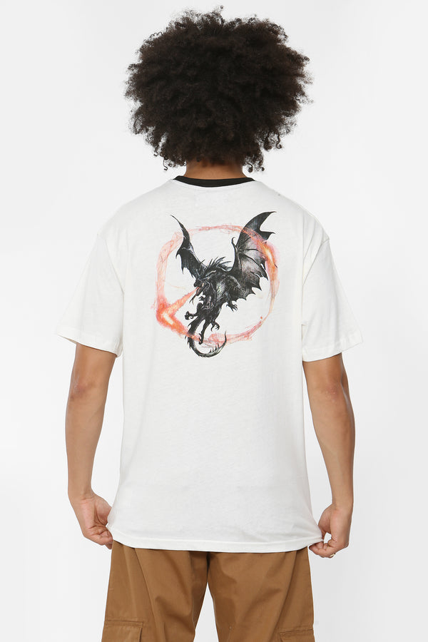 Dragon Print T-Shirt | Ivory