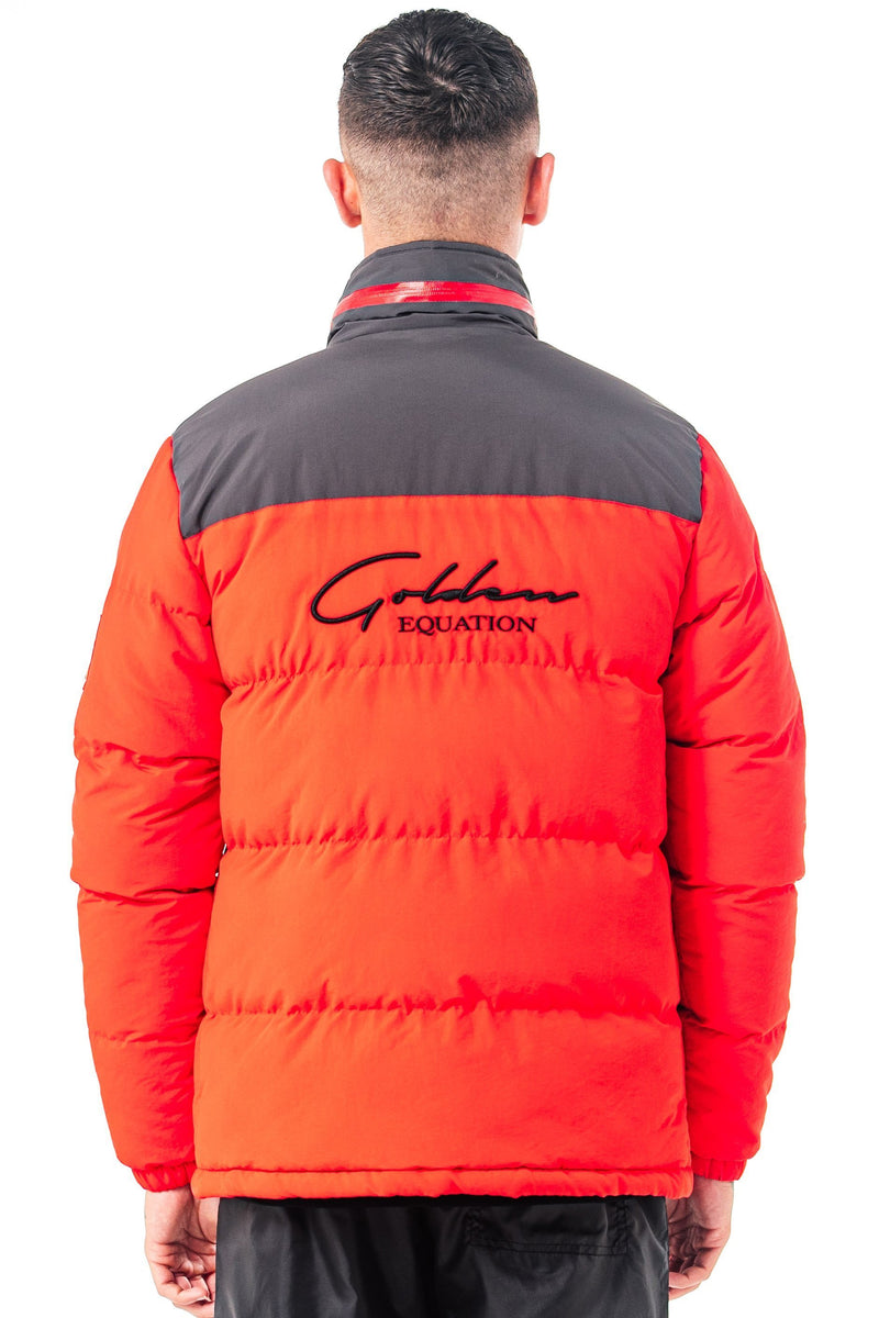 Grade Signature Men's Puffer Jacket - Red from Golden Equation