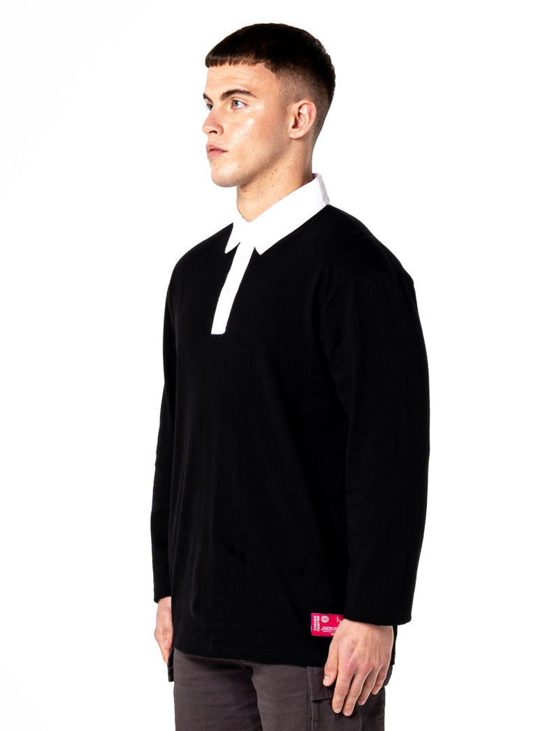 Kaikoma Men's Rugby Shirt - Black from Golden Equation