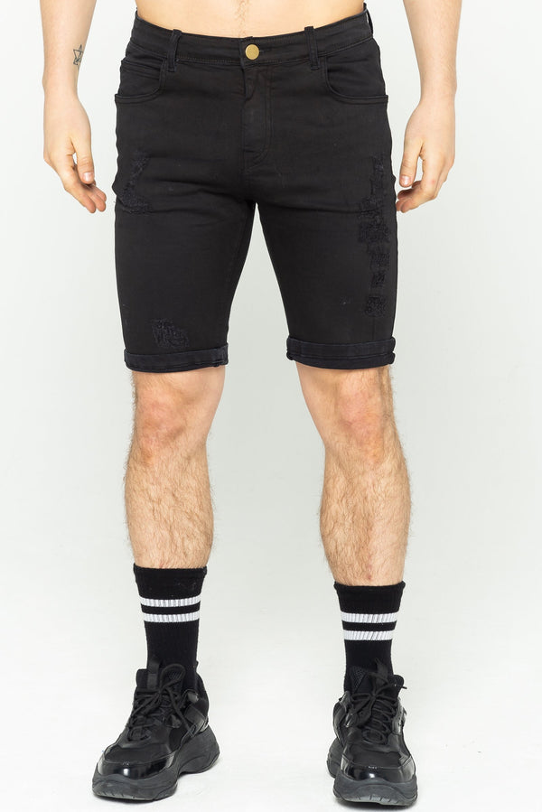 Murry Spray On Men's Denim Shorts - Black from Golden Equation